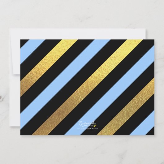 Invitation Parties scintillant bleue Photo Graduation Party I (Dos)