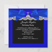 Invitation Parties scintillant Bleue Royale Chaussure haute t (Dos)