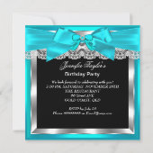 Invitation Parties scintillant bleue turquoise haute talon Si (Dos)