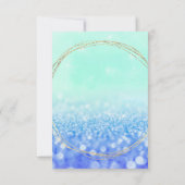 Invitation Parties scintillant Blu Anniversaire Florale Sur L (Dos)