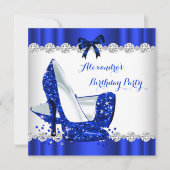Invitation Parties scintillant Blue Glamor High Heures Annive (Devant)
