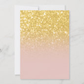 Invitation Parties scintillant Blush et Gold Ombre Enregistre (Dos)