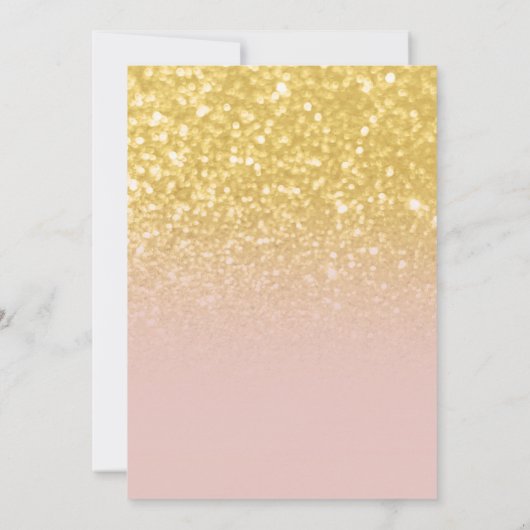 Invitation Parties scintillant Blush et Gold Ombre Enregistre (Dos)