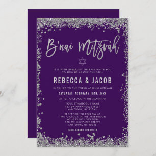Invitation Parties scintillant B'nai Mitzvah