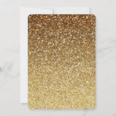 Invitation Parties scintillant Bokeh de Black et Gold Mariage (Dos)