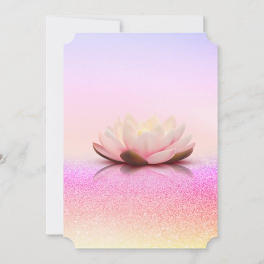 Invitation Parties scintillant Bokeh Ombre Lotus Retraite (Dos)