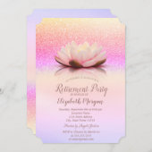 Invitation Parties scintillant Bokeh Ombre Lotus Retraite (Devant / Derrière)