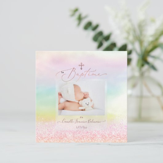 Invitation Parties scintillant bonbons en coton PixDezines, B (Debout devant)