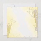 Invitation Parties scintillant Botanique Radiant Jaune Carré  (Dos)