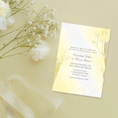Invitation Parties scintillant Botanique radiant Mariage jaun