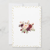 Invitation Parties scintillant Bourgogne rose Baby shower Flo (Dos)