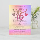 Invitation Parties scintillant branchée Bokeh Ombre, Tiara, S (Debout devant)