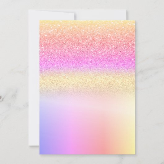 Invitation Parties scintillant branchée Bokeh Ombre, Tiara, S (Dos)