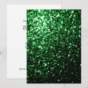 Invitation Parties scintillant brillante vert foncé Glamor Pe