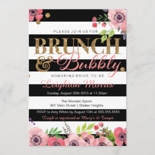 Invitation Parties scintillant Brunch & Bubbly Fête des marié