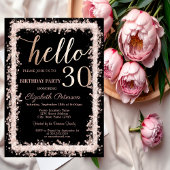Invitation Parties scintillant Cadre Rose Gold 30e fête d'ann