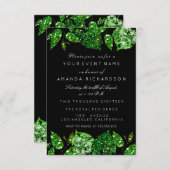 Invitation Parties scintillant Cali verdoyante Lux noir Lux l (Devant / Derrière)