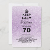 Invitation Parties scintillant calme Jalon Anniversaire Invit (Devant)