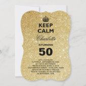 Invitation Parties scintillant calme Jalon Anniversaire Invit (Devant)