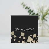 Invitation Parties scintillant Casino fête d'anniversaire (Debout devant)