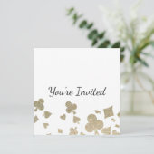 Invitation Parties scintillant Casino fête d'anniversaire (Debout devant)