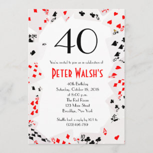 Invitation Parties scintillant Casino Las Vegas Anniversaire 
