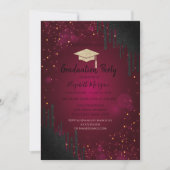 Invitation Parties scintillant Casquette, Confetti Black Driv (Devant)