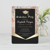 Invitation Parties scintillant Casquette, Confetti Ombre Marb (Debout devant)