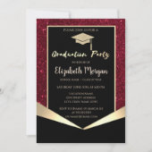 Invitation Parties scintillant Casquette, Confetti Red Partie (Devant)