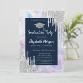 Invitation Parties scintillant Casquette, Éclats d'argent, Ho (Debout devant)