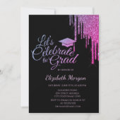 Invitation Parties scintillant Casquette, Lecteurs de Parties (Devant)