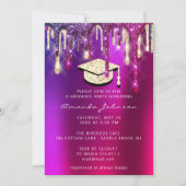 Invitation Parties scintillant Casquette or de la fête des di (Devant)