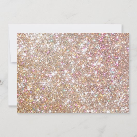 Invitation Parties scintillant Champagne 21e anniversaire Pho (Dos)