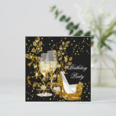 Invitation Parties scintillant Champagne d'or talons hauts An (Debout devant)
