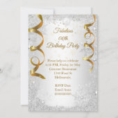 Invitation Parties scintillant champagne Gold Balloon (Dos)
