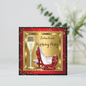 Invitation Parties scintillant Champagne talons hauts Rouge A (Debout devant)