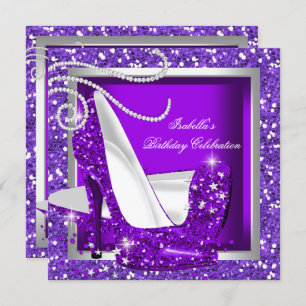 Invitation Parties scintillant Chaud Violet Haut talons N'imp