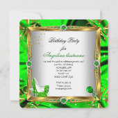 Invitation Parties scintillant Chaussures haute talon Lime Ve (Dos)