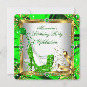 Invitation Parties scintillant Chaussures haute talon Lime Ve (Devant)