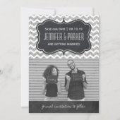 Invitation Parties scintillant Chevron Enregistrer la date Ca (Devant)