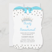 Invitation Parties scintillant chic Couronne diamant soixante (Devant)