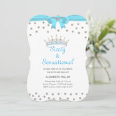 Invitation Parties scintillant chic Couronne diamant soixante (Debout devant)