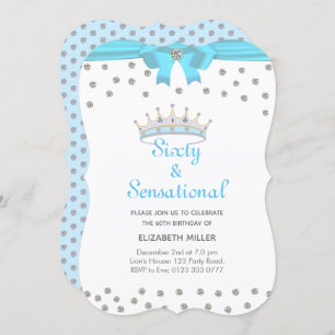 Invitation Parties scintillant chic Couronne diamant soixante