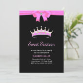Invitation Parties scintillant chic Diamond Crown Sweet sixte (Debout devant)