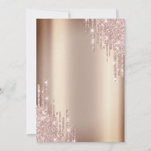 Invitation Parties scintillant chic Drives Fête des mariées d (Dos)