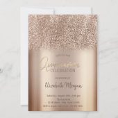 Invitation Parties scintillant Chic Ombre Quinceañera Invitat (Devant)