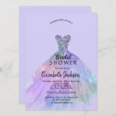 Invitation Parties scintillant chic robe Fête des mariées Lav (Devant / Derrière)