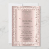 Invitation Parties scintillant chic  Rose or Bat mitzvah (Devant)