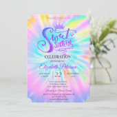 Invitation Parties scintillant chic Tiara Cravate Dey Sweet 1 (Debout devant)