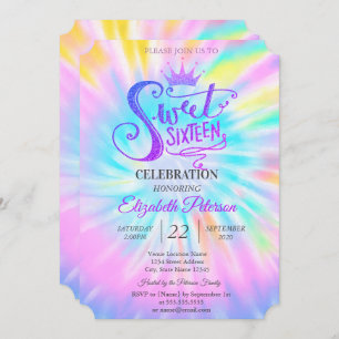 Invitation Parties scintillant chic Tiara Cravate Dey Sweet 1